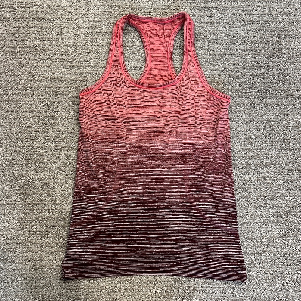 Lululemon Athletica Red Ombre Tank Top